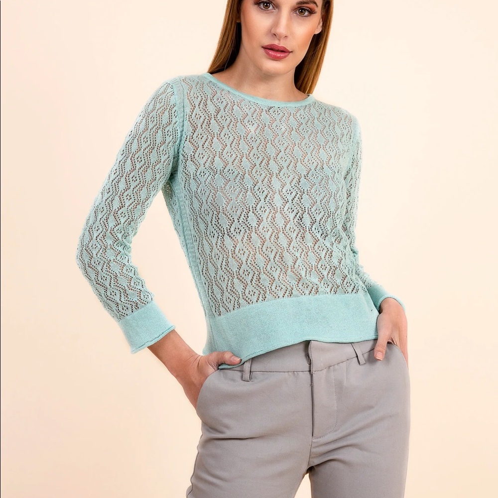 Mantari Alessandra Sweater Tie Open Back NWT Small